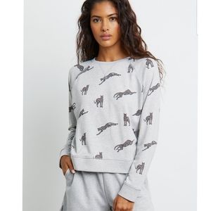{M} Rails Theo Heathered Gray Jaguar Sweatshirt